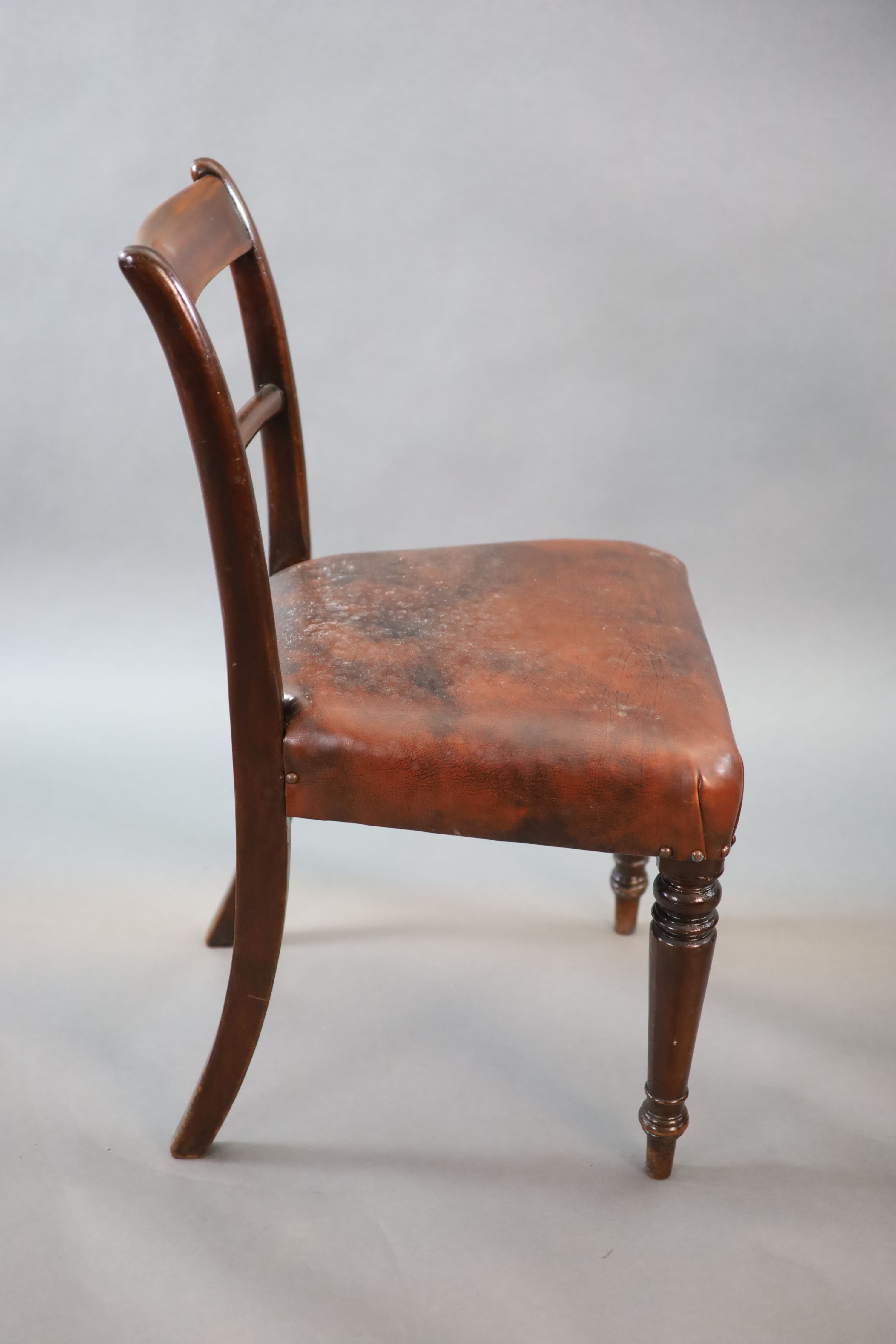 A set of ten early Victorian mahogany dining chairs